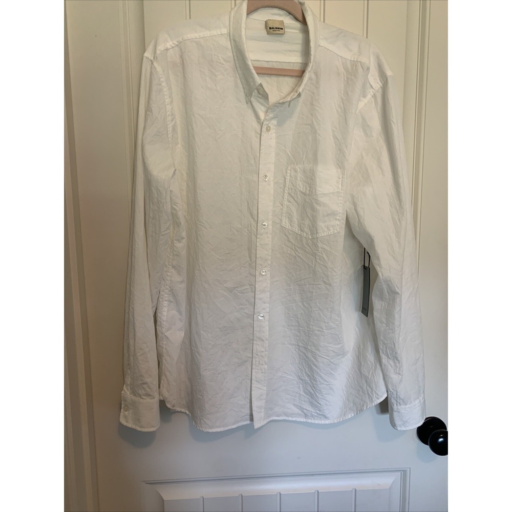 Baldwin.Co Kansas City William White Button Down Shirt Stretch XXL Men's NWT